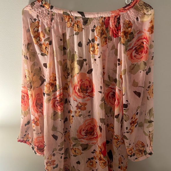 Avenue White Long Sleeve Tie Front Blouse - Picture 4 of 4